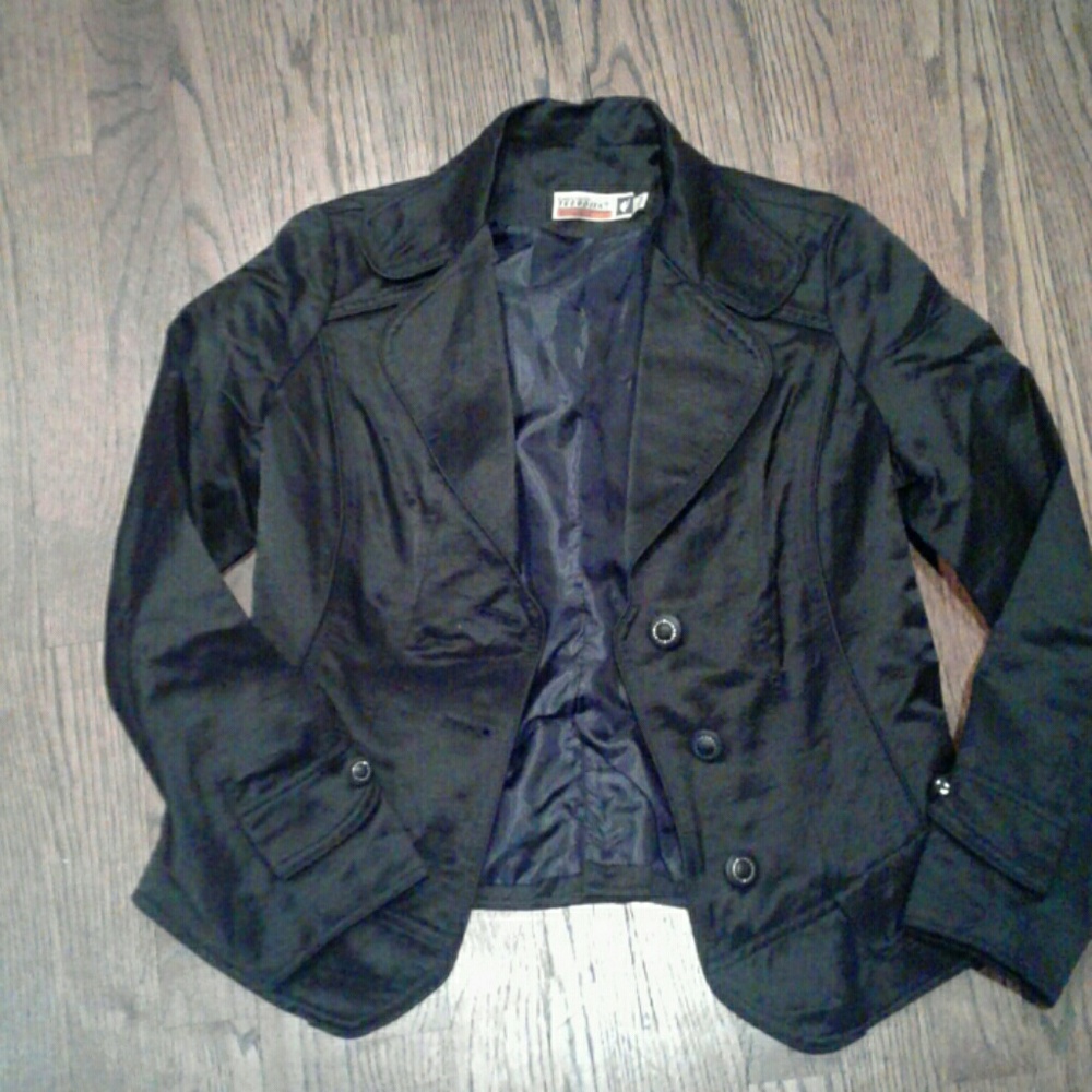 Teerdiya black sporty dress jacket sz L